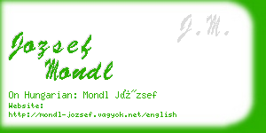 jozsef mondl business card